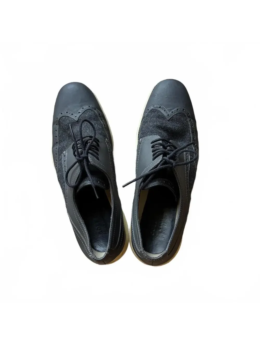 Cole Haan OriginalGrand Leather & Wool Wingtip Oxfords Sz 10.5